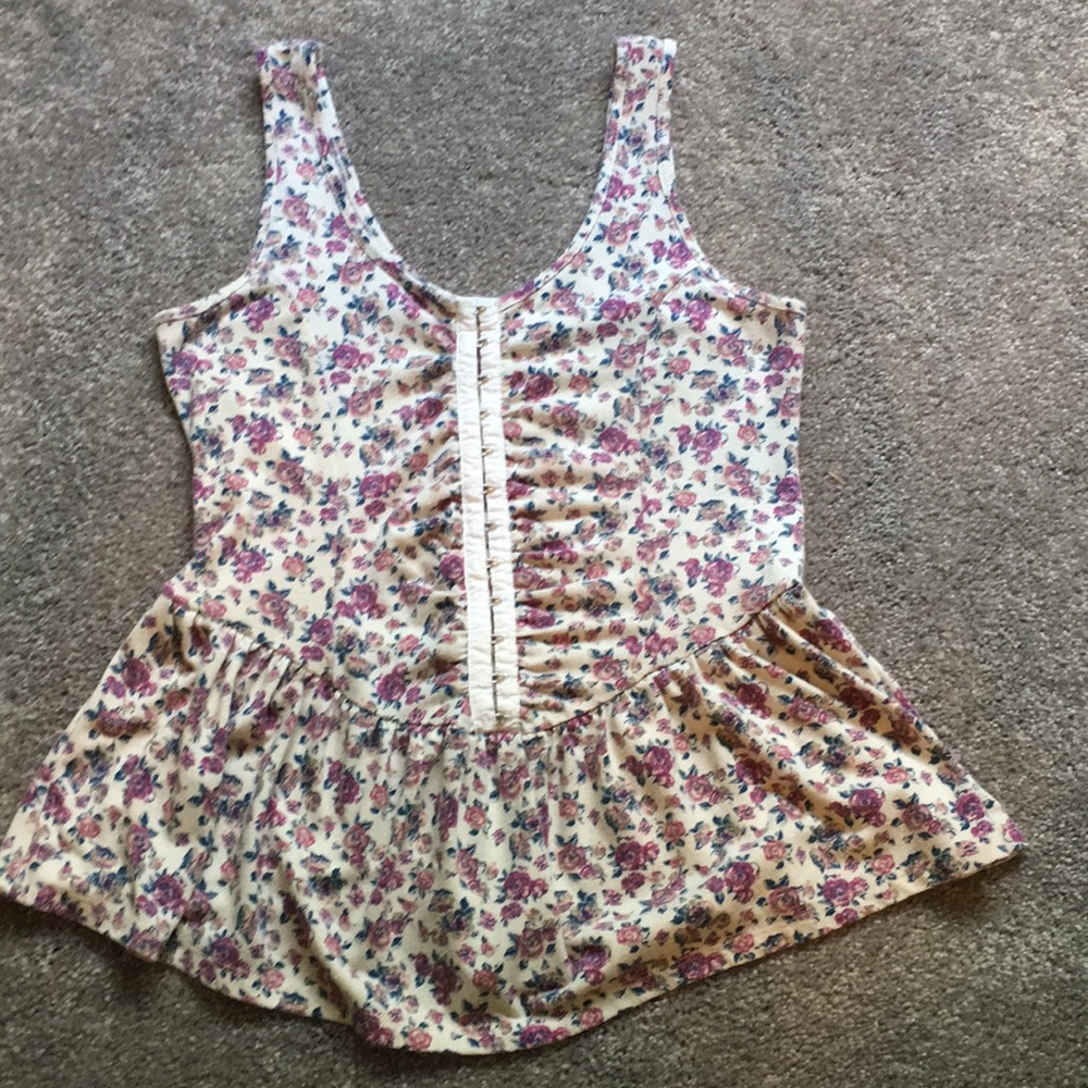 Rose peplum top